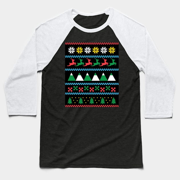 Ugly Winter Seasonal Sweater Teeshirt Baseball T-Shirt by madeinchorley